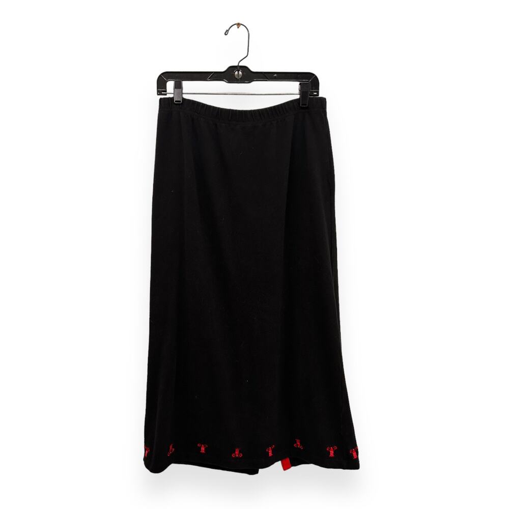 Quacker Factory Embroidered Lobster Maxi Skirt Size Medium